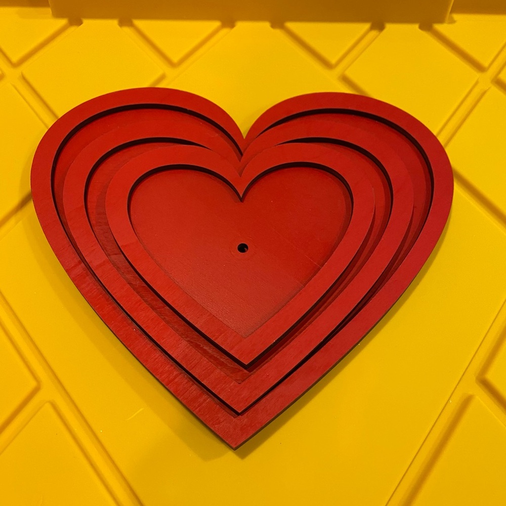 Valentine’s Day Hearts Tiered Tray.  Hardware included
